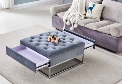 TABLE BASSE VELOURS "CLASSY"