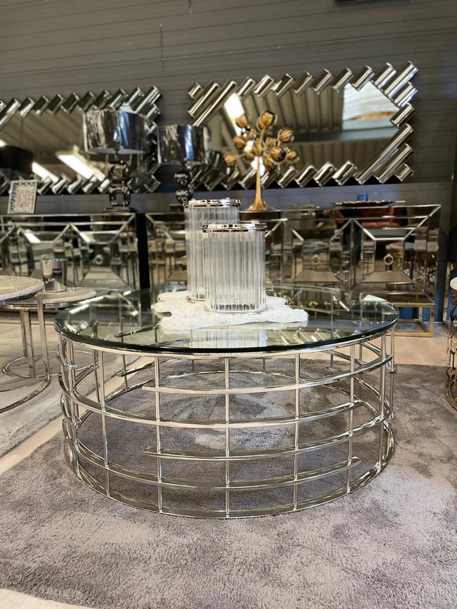 TABLE BASSE "RONDI" CHROME