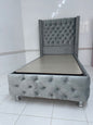 LIT COFFRE "ASSYA" ROSE, BEIGE OU GRIS
