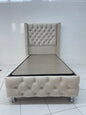 LIT COFFRE "ASSYA" ROSE, BEIGE OU GRIS