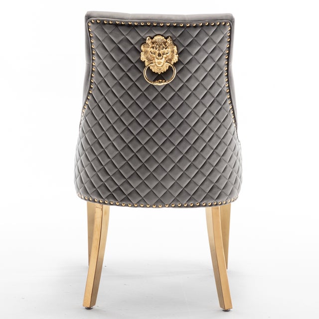LOT DE 2 CHAISES "LION"